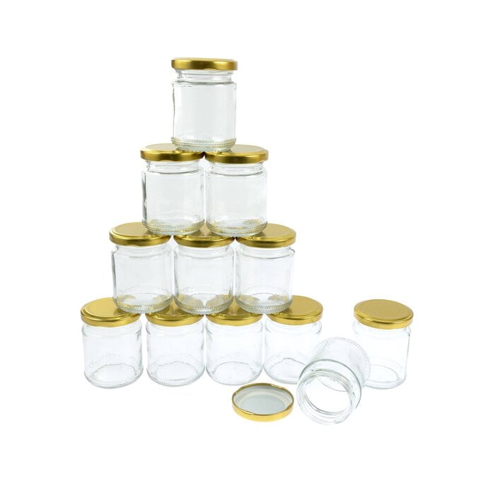 Clear Round Glass Jars 130ml 12 Pack image number 1