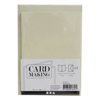 Pearlescent Cream Cards and Envelopes A6 4 Pack