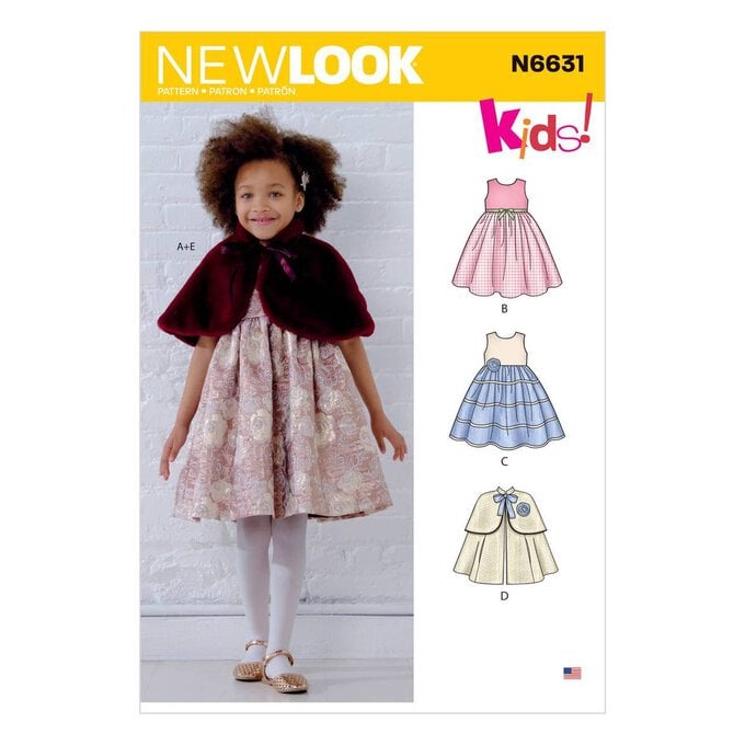 New Look Child's Dress and Cape Sewing Pattern N6631 image number 1