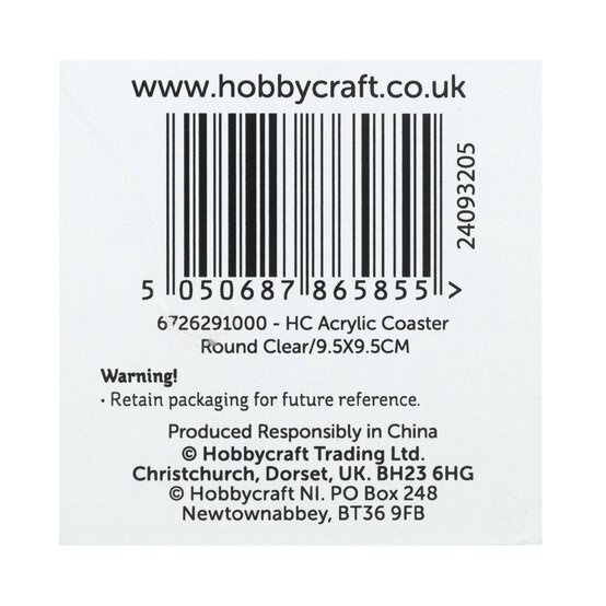 Clear Round Acrylic Coaster image number 4