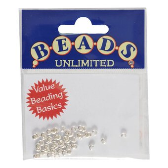 Beads Unlimited Silver Crimp Covers 50 Pack