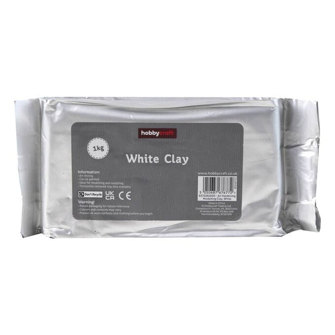 White Air Drying Clay 1kg image number 1