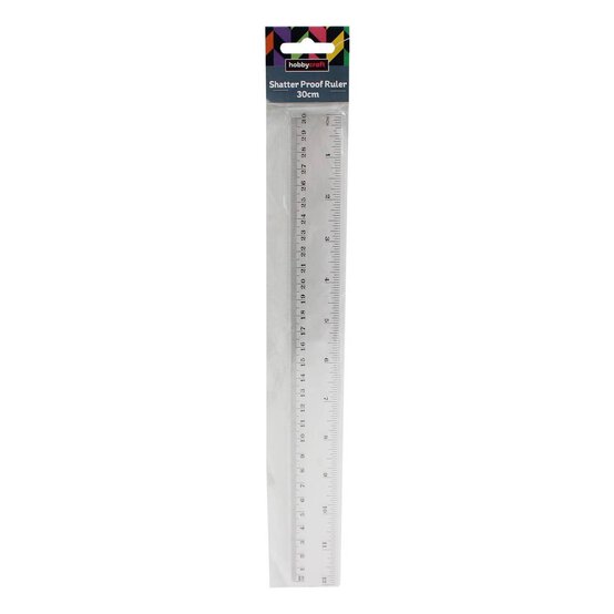 Transparent Shatterproof Ruler 30cm