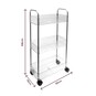 Clear Plastic Three Tier Storage Trolley image number 5