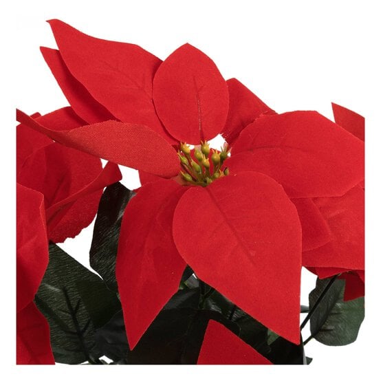 Red Poinsettia Plant Pot 50cm image number 2