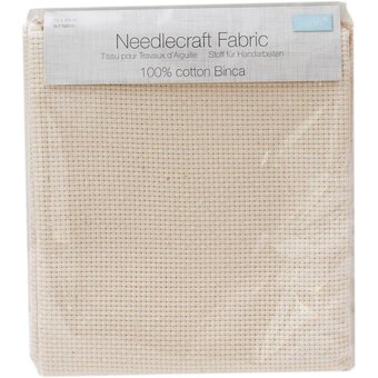 Cream Cotton Binca 9 Count Needlecraft Fabric 70cm x 80cm image number 3