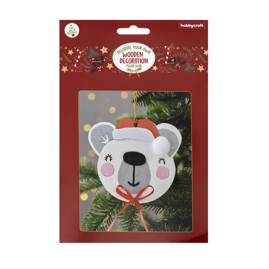 Decorate Your Own Wooden Polar Bear Decoration Kit image number 3