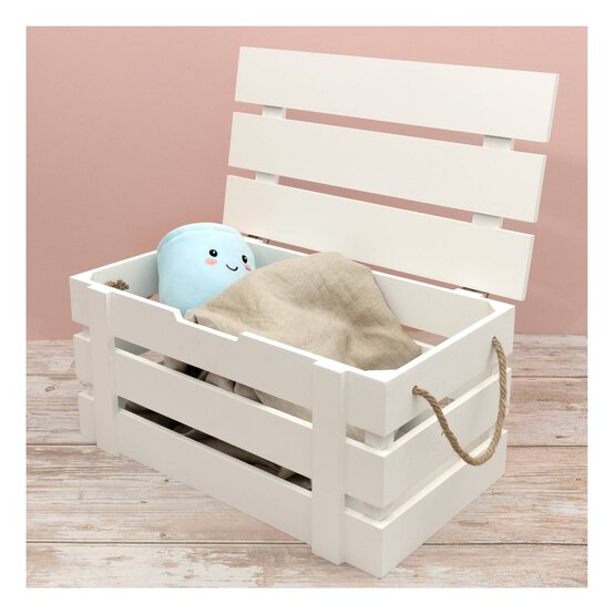 White Hamper Crate 42cm x 24cm x 22cm image number 5