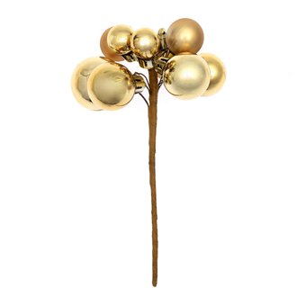 Gold Bauble Pick 20cm