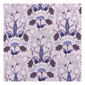 WI Garden Delight Large Flower Chain Cotton Fabric by the Metre