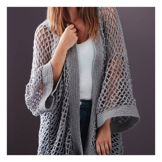 Knitcraft Open Work Kimono Digital Pattern 0125 image number 1