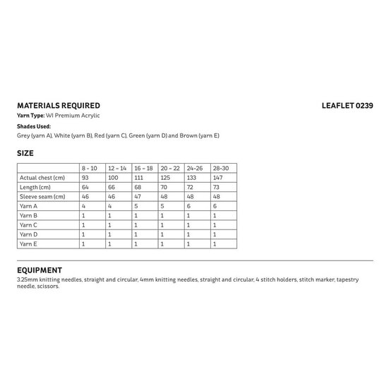 Knitcraft Festive Fair Isle Jumper Digital Pattern 0239 image number 2