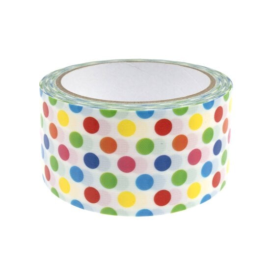 Multicolour Polka Dot Duct Tape 48mm x 10m image number 3