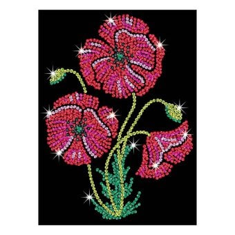 Poppies Purple Sequin Art Kit