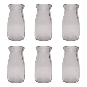Glass Milk Bottle 100ml 6 Pack