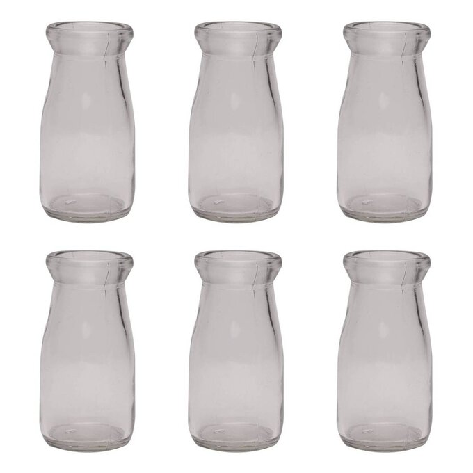 Glass Milk Bottle 100ml 6 Pack image number 1