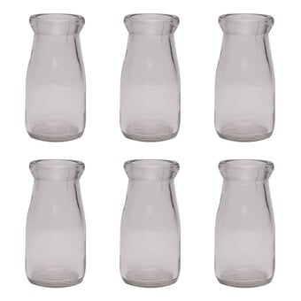Glass Milk Bottle 100ml 6 Pack