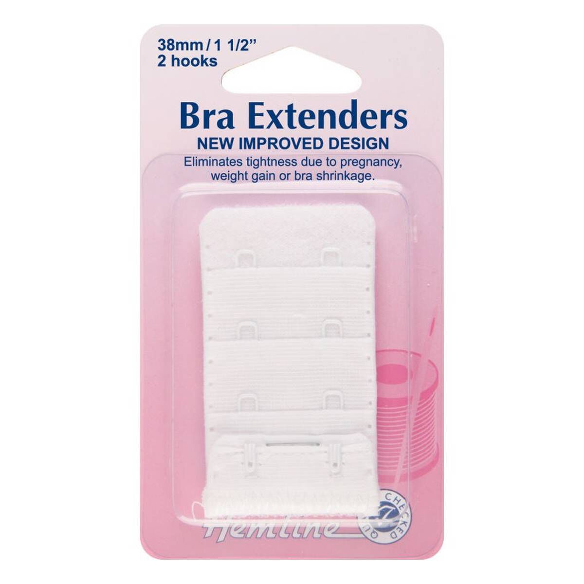 Hemline White Bra Extender 38mm Hobbycraft