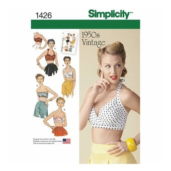 Simplicity Vintage Bra Top Sewing Pattern 1426 (14-22)