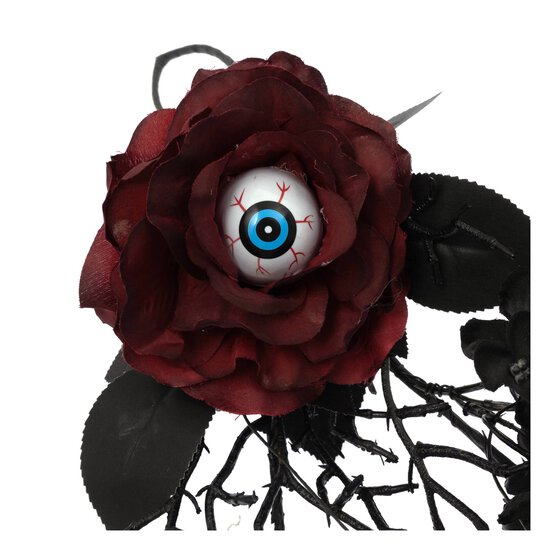 Black and Red Eyeball Rose Garland 1m image number 3
