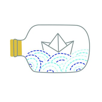 Mini Paper Boat Embroidery Kit