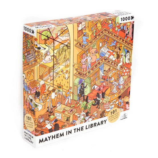 Mayhem in the Library Jigsaw Puzzle 1000 Pieces image number 1