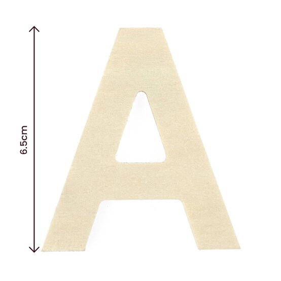 Small Wooden Letter A 6.5cm image number 4