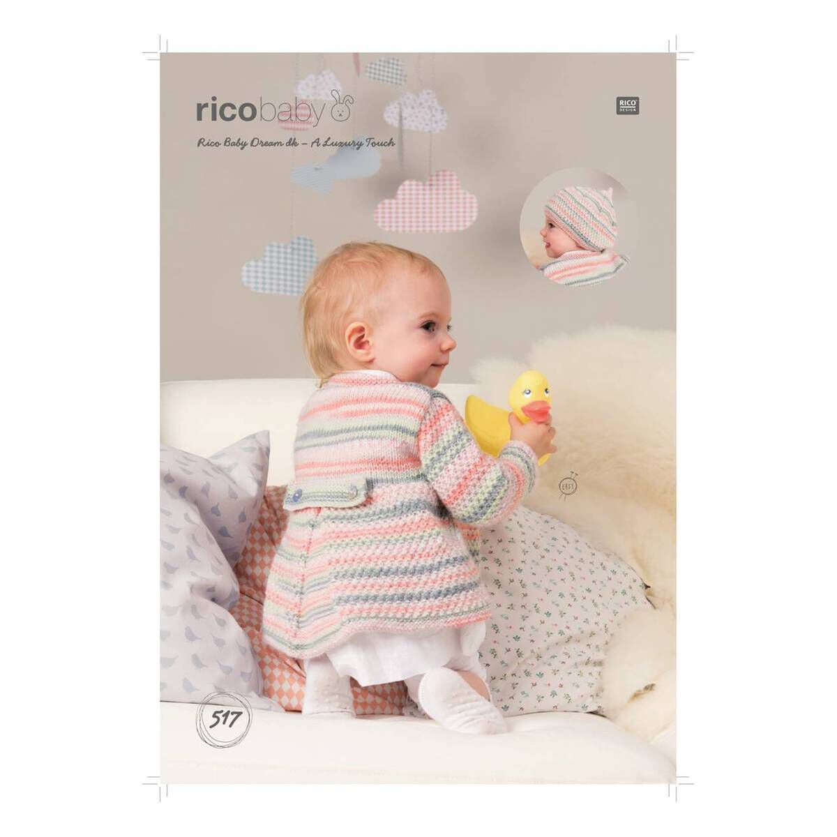 Rico Baby Dream DK Coat and Beret Digital Pattern 517 | Hobbycraft