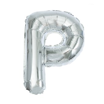 Silver Foil Letter P Balloon
