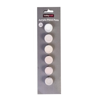 Grey Nude Acrylic Craft Paints 5ml 6 Pack image number 2
