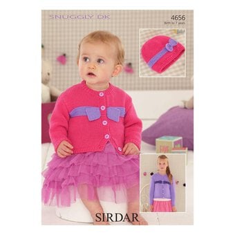 Sirdar Snuggly DK Girls' Cardigans and Hat Digital Pattern 4656