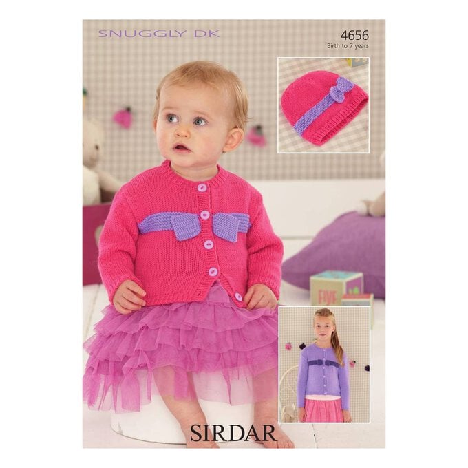 Sirdar Snuggly DK Girls' Cardigans and Hat Digital Pattern 4656 image number 1