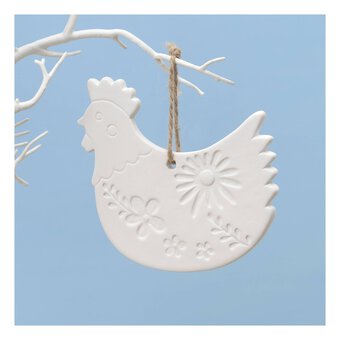 Hanging Ceramic Chicken Decoration 12.5cm