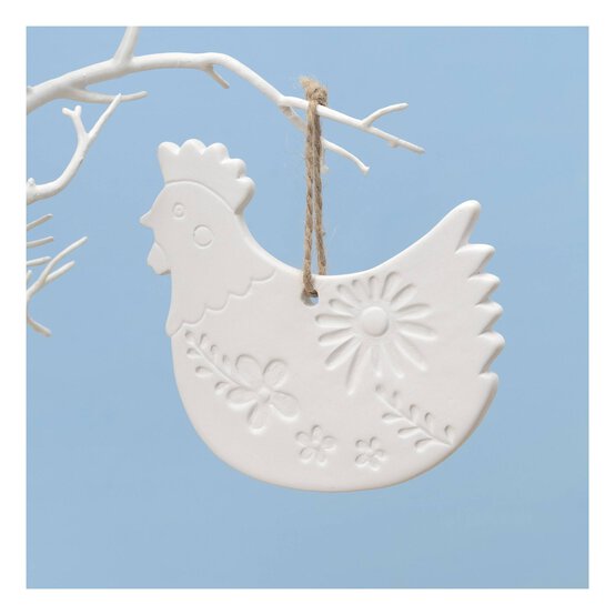 Hanging Ceramic Chicken Decoration 12.5cm image number 1