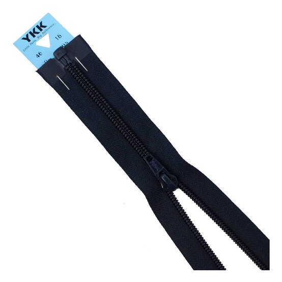 YKK Navy Blue Nylon Open End Zip 46cm image number 1