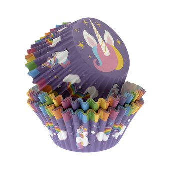 Whisk Unicorn and Rainbow Cupcake Cases 50 Pack