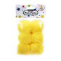 Yellow Pom Poms 5cm 6 Pack image number 2
