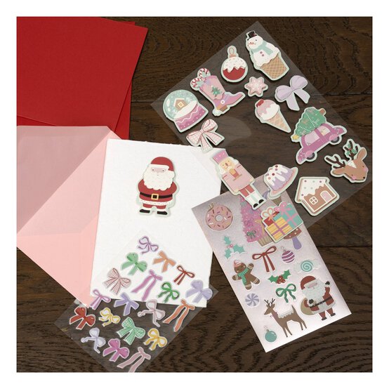 Pink Christmas Sticker Toppers image number 2