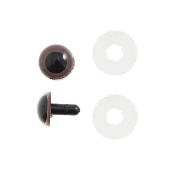 Trimits Brown Toy Safety Eyes 7.5mm 8 Pack image number 1