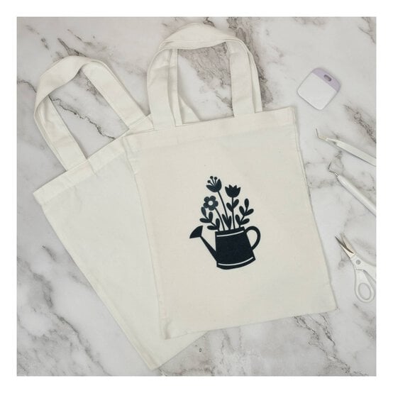 White Canvas Tote Bag 33cm x 38cm image number 2