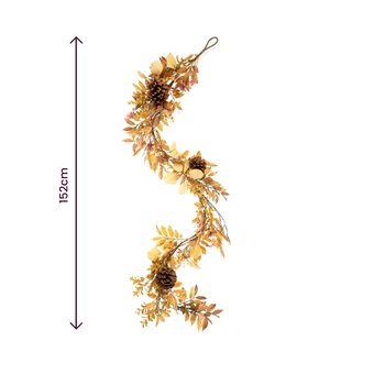 Autumn Garland with Pinecones 1.5m image number 4