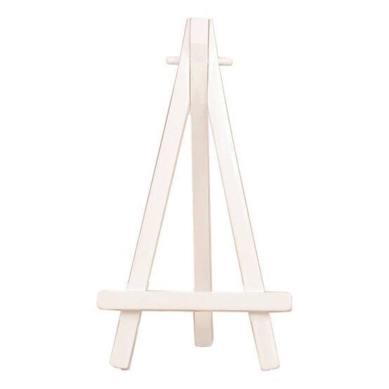 White Plastic Mini Easel 15cm x 8cm x 8.5cm image number 2