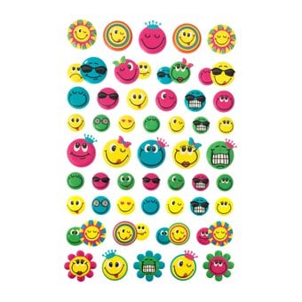 Happy Smiley Puffy Stickers