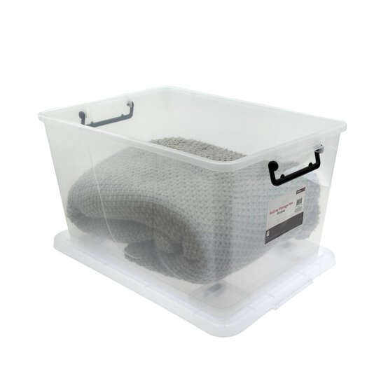 Clear Rolling Storage Box 55 Litres image number 2