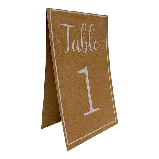 Kraft Table Numbers 12 Pack image number 1