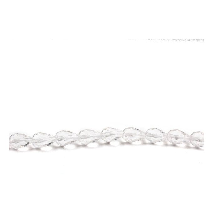 Clear Crystal Drop Bead String 13 Pieces image number 1