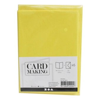 Yellow Cards and Envelopes A6 6 Pack