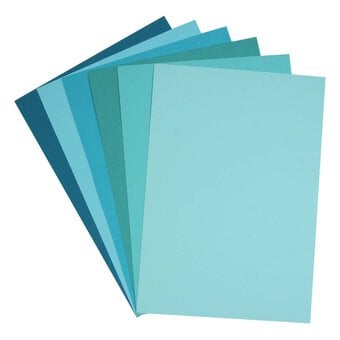 My Colours Aqua Tones Canvas Cardstock A4 18 Pack