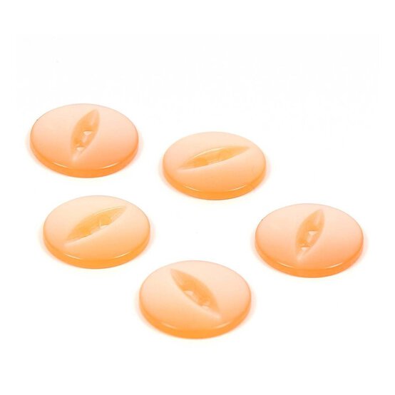 Hemline Orange Basic Fish Eye Button 5 Pack image number 1