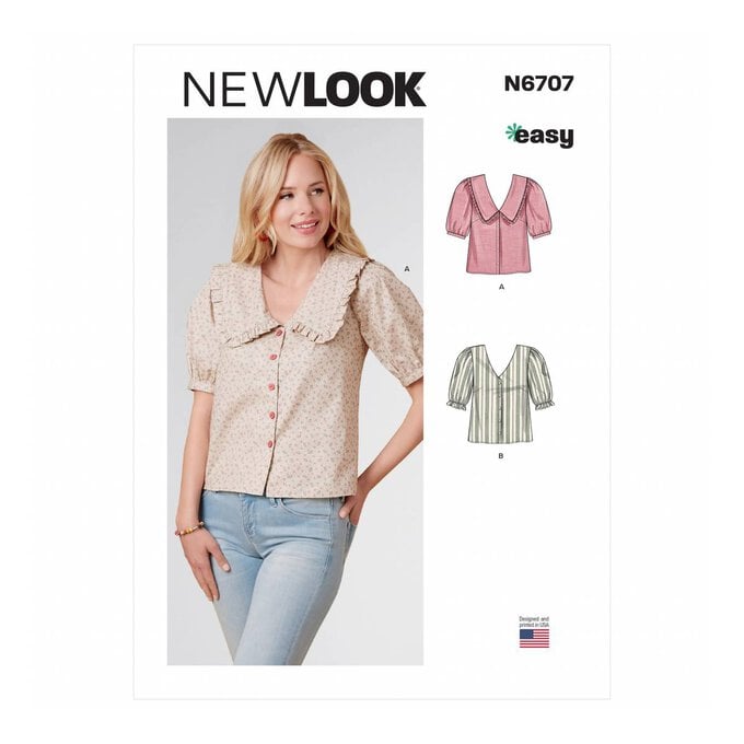 New Look Women's Top Sewing Pattern 6707 (4-16) image number 1